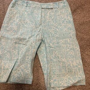 Talbots Women's Blue Patterned Athletic Shorts
